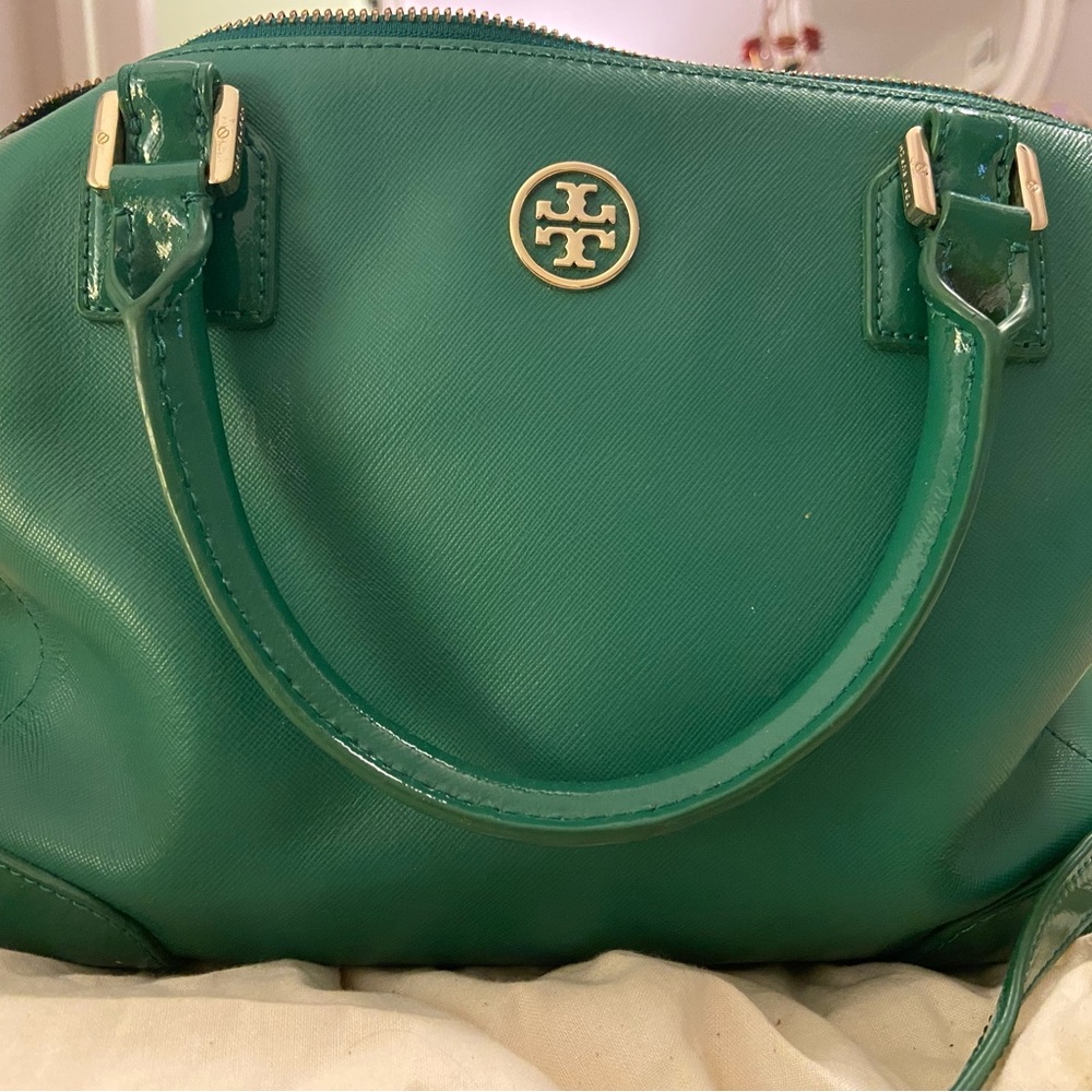 Tory Burch green purse